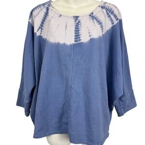 J Jill Pure Organically Grown Cotton Tie Dye Sweatshirt Oversized Pullover sz L